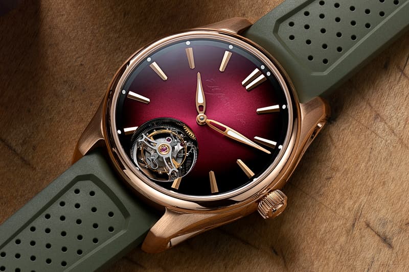 H. Moser & Cie. Pioneer Tourbillon Burgundy Release Info HMC 805 automatic caliber