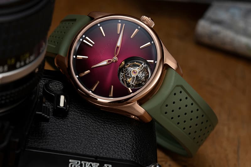 H. Moser & Cie. Pioneer Tourbillon Burgundy Release Info HMC 805 automatic caliber