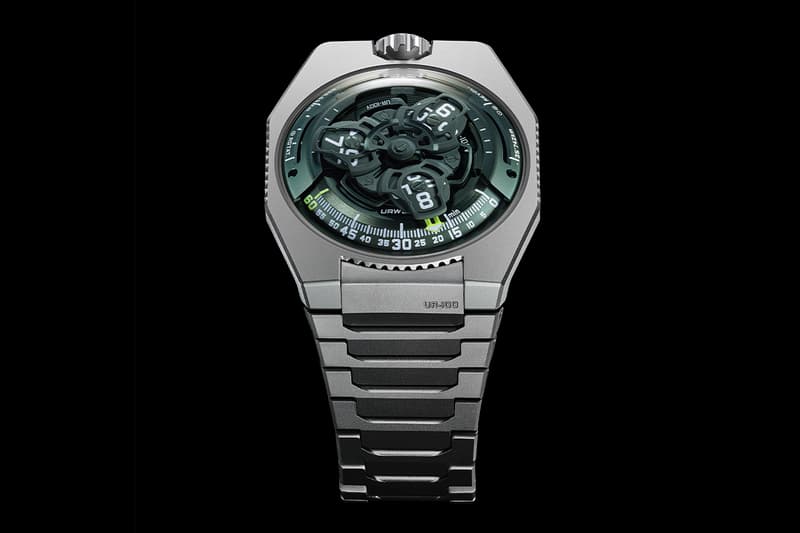 URWERK UR-100V Magic T “Hunter Green” Release Info UR 12.02 self-winding movement Martin Frei Felix Baumgartner