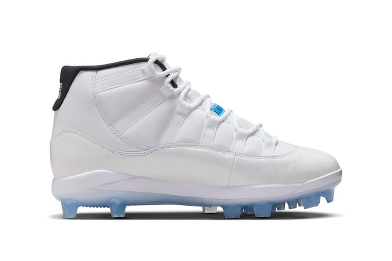 Official Look at the Air Jordan 11 "Legend Blue" Cleats HM7324-104 (TD) HM7326-104 (MCS) White/Legend Blue-Black release info february 2025