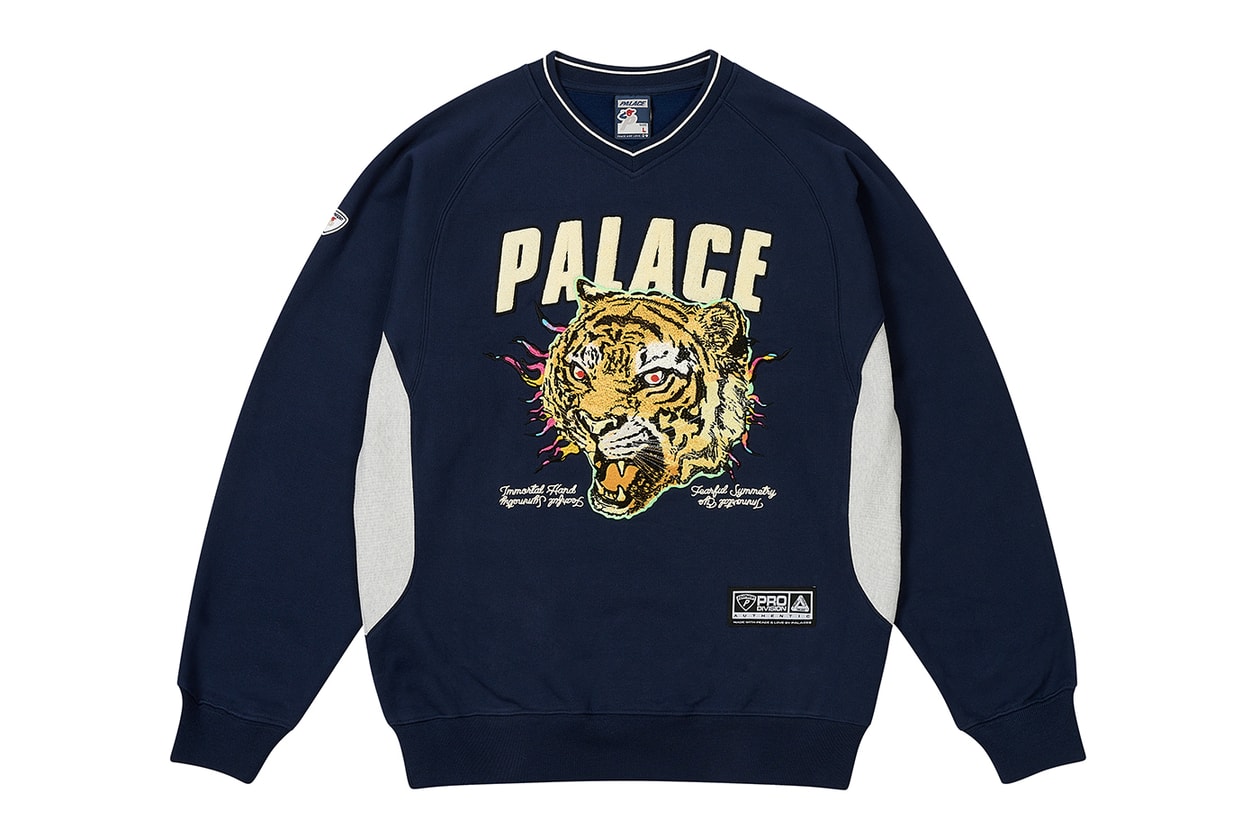 Every Item From Palace's Spring 2025 Collection k-way collaboration year of the snake motifs chore jackets varsity longsleeve hardware knitwear sweatershirts skateboards