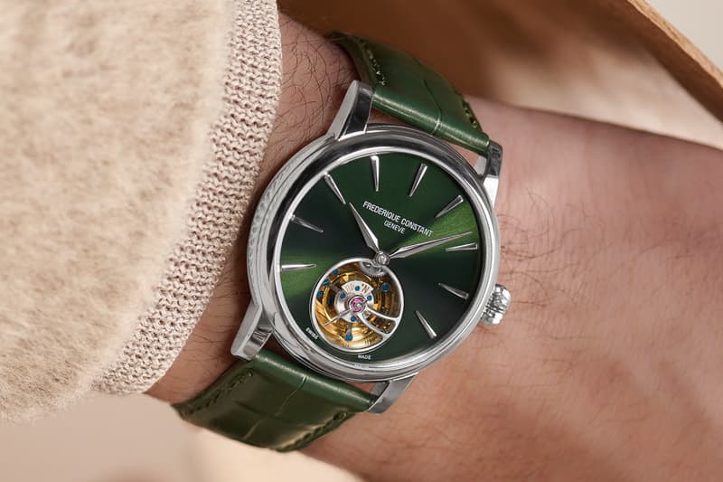 Frederique Constant Classic Tourbillon Manufacture Release Info palm green sunray dial FC-980 movement