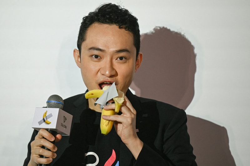Justin Sun David Geffen Lawsuit Giacometti Sculpture Banana Art Duct Tape Artwork Collector