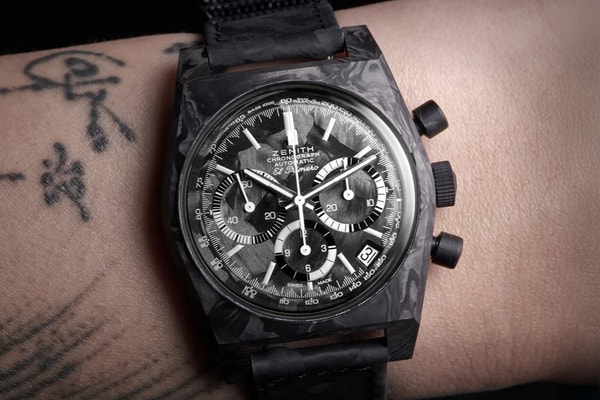 Revolution x Zenith Chronomaster Revival "Cover Girl Carbon" Collaboration Info El Primero 