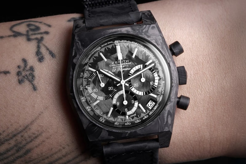 Revolution x Zenith Chronomaster Revival "Cover Girl Carbon" Collaboration Info El Primero 