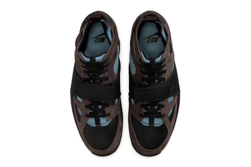 Nike Air Trainer Huarache “Baroque Brown” "Black/Smokey Blue-Velvet Brown-Baroque Brown" IB0497-001 Release Info