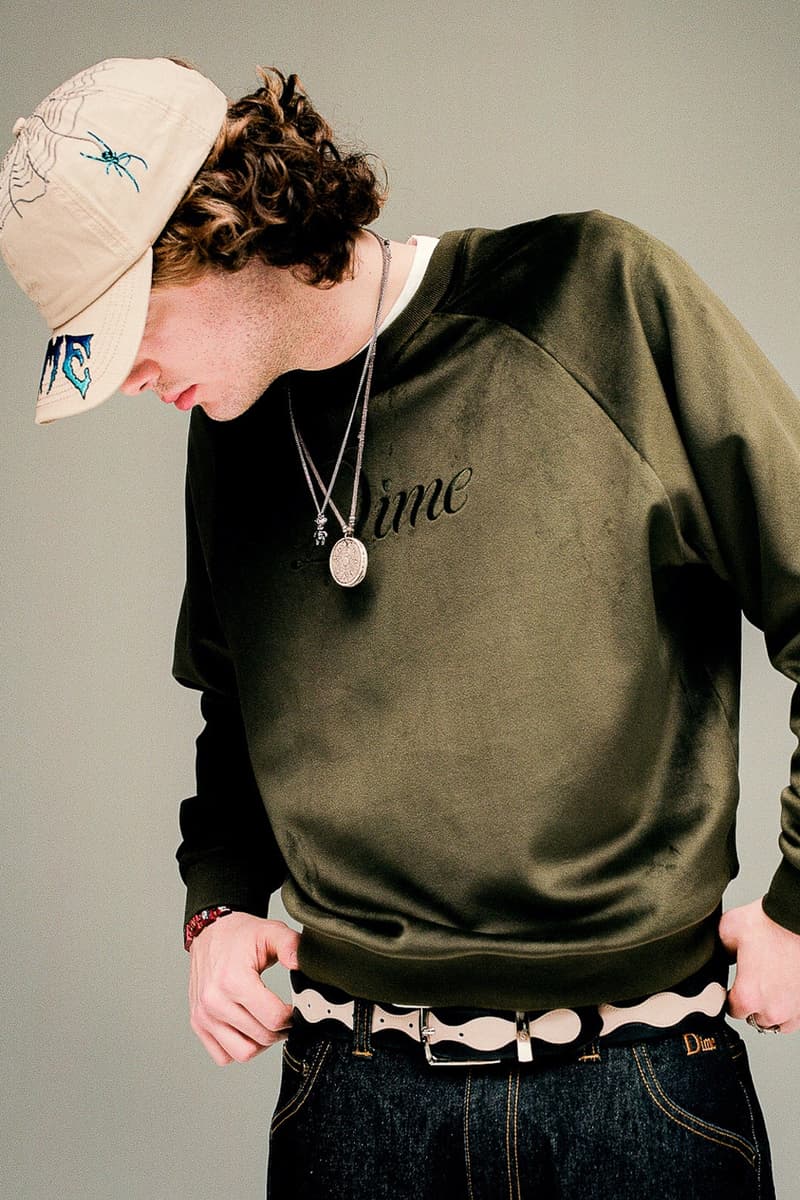 Dime Spring 2025 Delivery 1 Lookbook Release Info  Montreal based streetwear skatewear sweaters trousers