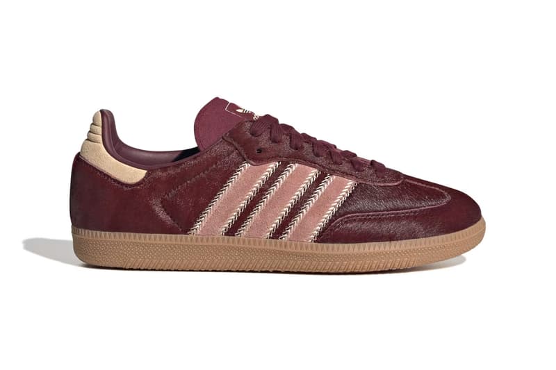 adidas Samba “Pony Hair” Pack “Wonder White/Core Black” “Maroon/Sand Strata” JP5329 JP5330 Release Info 