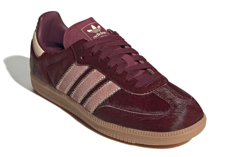 adidas Samba “Pony Hair” Pack “Wonder White/Core Black” “Maroon/Sand Strata” JP5329 JP5330 Release Info 