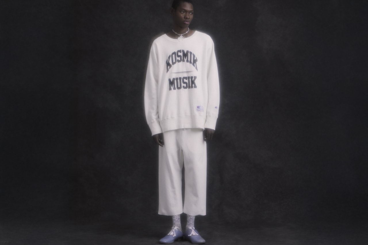 champion undercover exclusive sweatshirt sweatpants collaboration debut spring summer runway