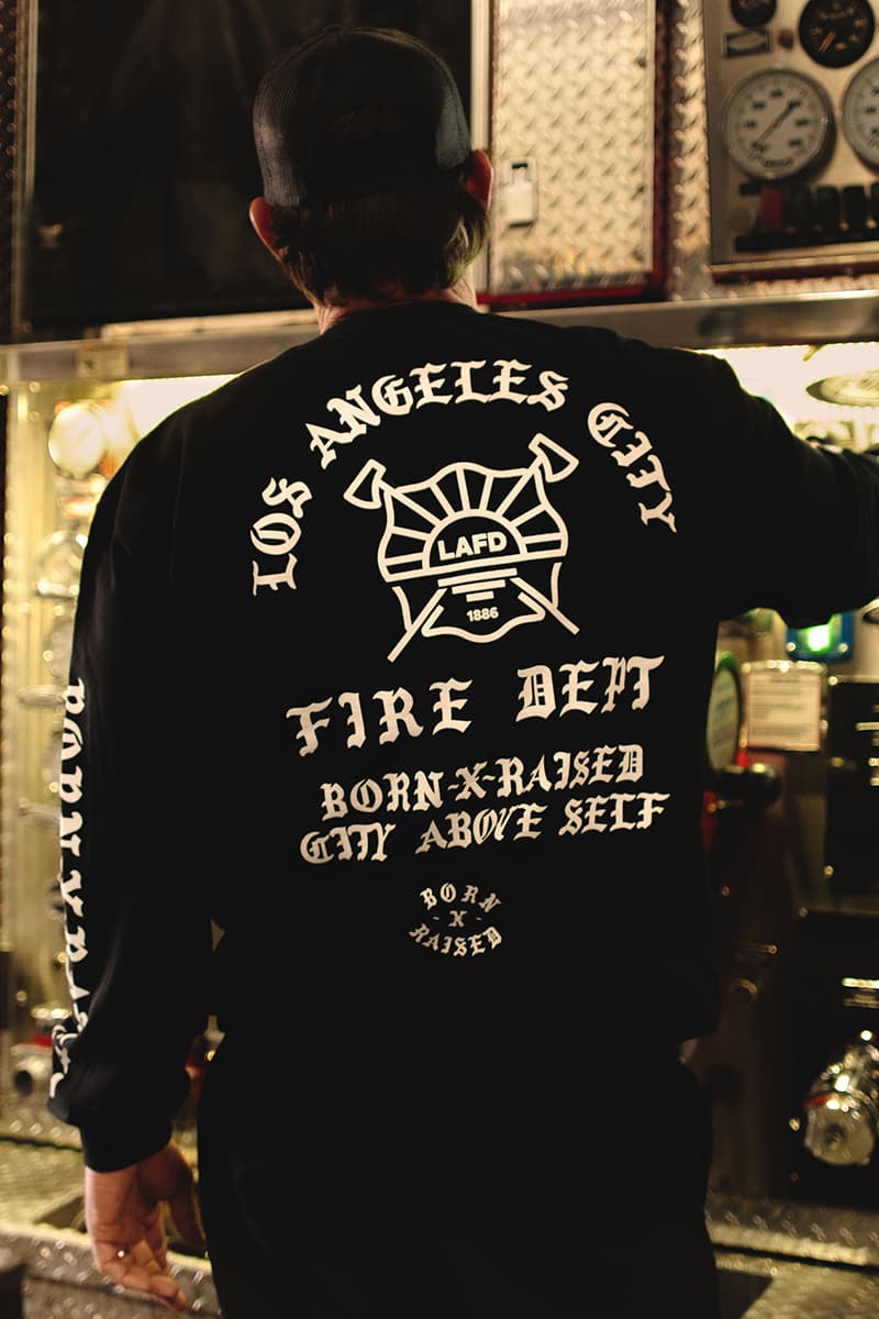 Born X Raised x Los Angeles Fire Department Foundation LAFD "City Above Self" Collection collaboration Release Info