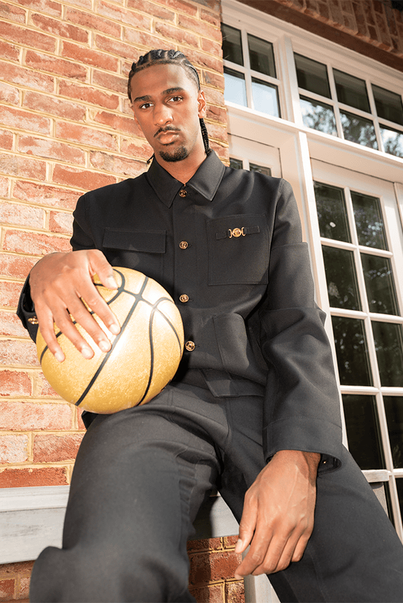 Alexandre Sarr Versace Campaign Interview Feature basketball eyewear biggie