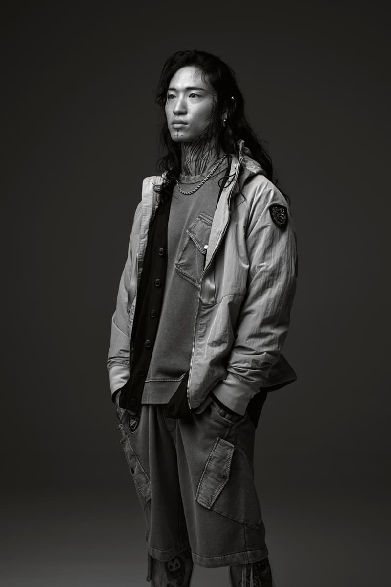 Blauer usa spring summer 2025 campaign lookbook Korea/milan enzo fusco james mollison seoul leather jacket bomber parachute pants vintage editorial