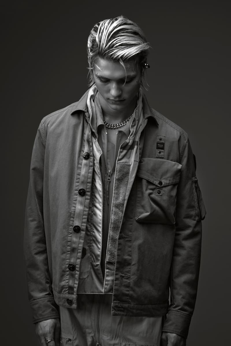 Blauer usa spring summer 2025 campaign lookbook Korea/milan enzo fusco james mollison seoul leather jacket bomber parachute pants vintage editorial