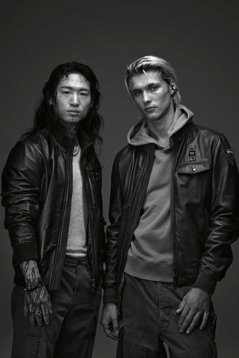 Blauer usa spring summer 2025 campaign lookbook Korea/milan enzo fusco james mollison seoul leather jacket bomber parachute pants vintage editorial