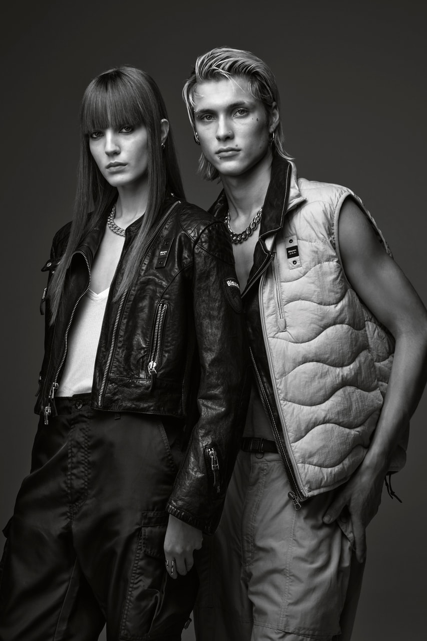 Blauer usa spring summer 2025 campaign lookbook Korea/milan enzo fusco james mollison seoul leather jacket bomber parachute pants vintage editorial