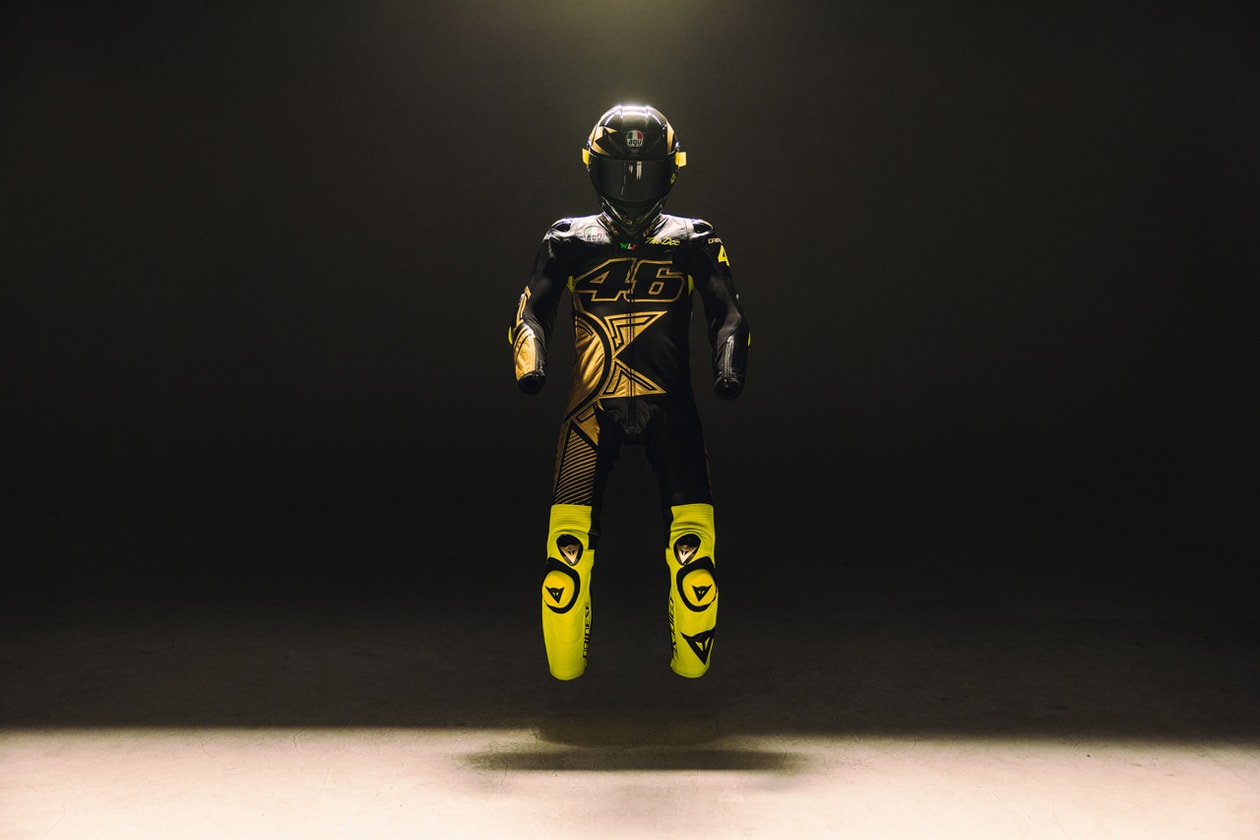 Dainese Group Valentino Rossi Soleluna Vale46 Anniversary Kit Dainese Demone GP D-air® 3x racing suit Pista GP RR helmet