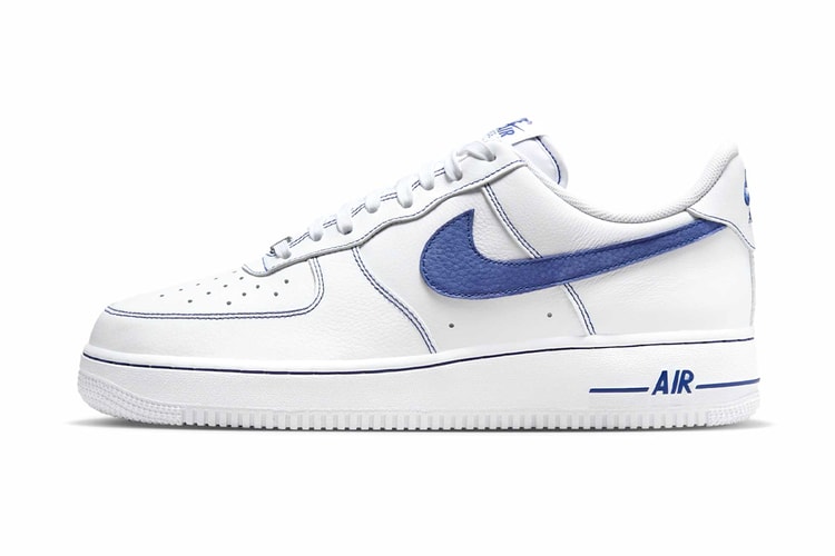 Nike Adds Contrast Stitching on the Air Force 1 Low “White/Deep Royal Blue”
