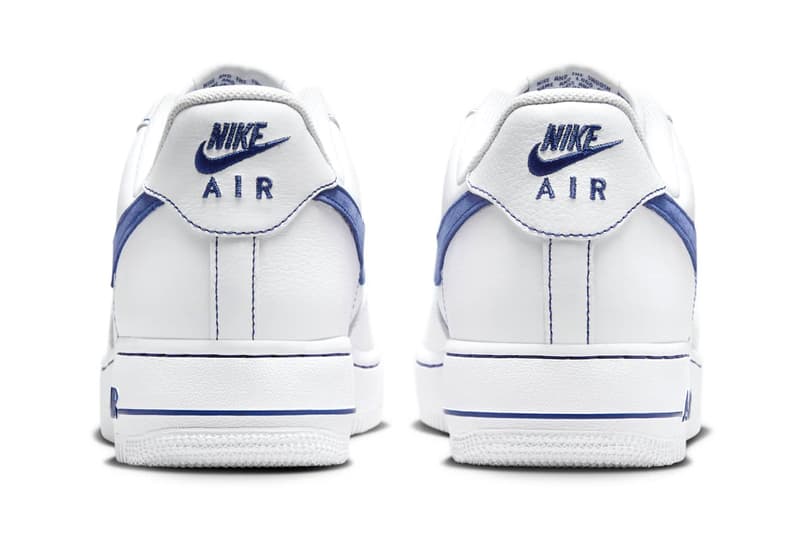 Nike Air Force 1 Low Contrast Stitch white deep royal blue HQ2037-100 Release Info