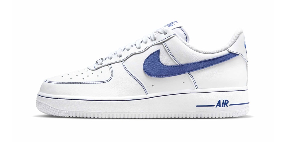 Nike Adds Contrast Stitching on the Air Force 1 Low “White/Deep Royal Blue”