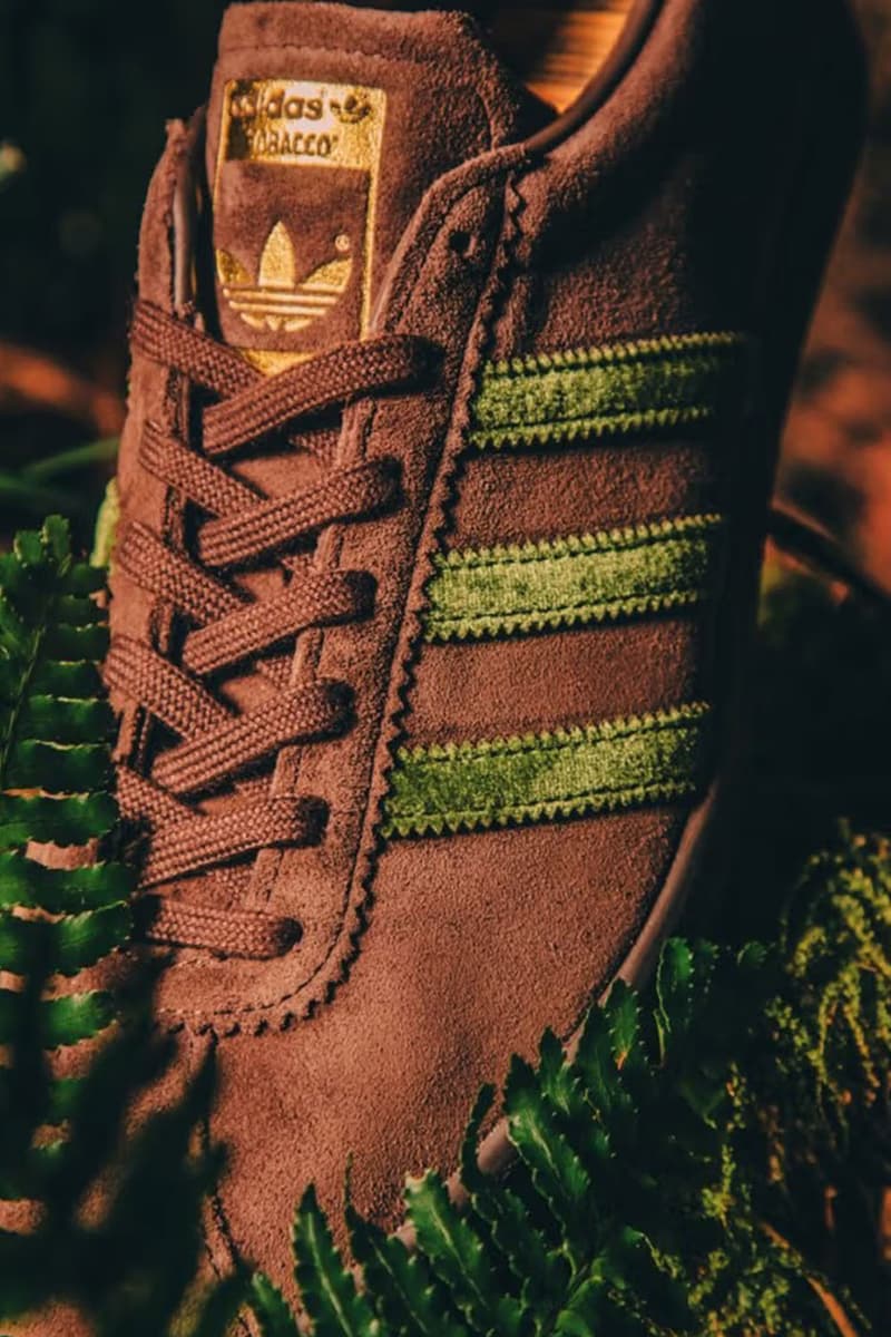 atmos x adidas Tobacco “Nenrin” JR8000 Release Info Yakushima Yakusugi cedar trees Three Stripes