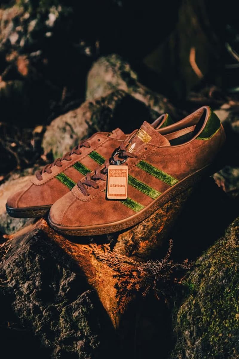 atmos x adidas Tobacco “Nenrin” JR8000 Release Info Yakushima Yakusugi cedar trees Three Stripes