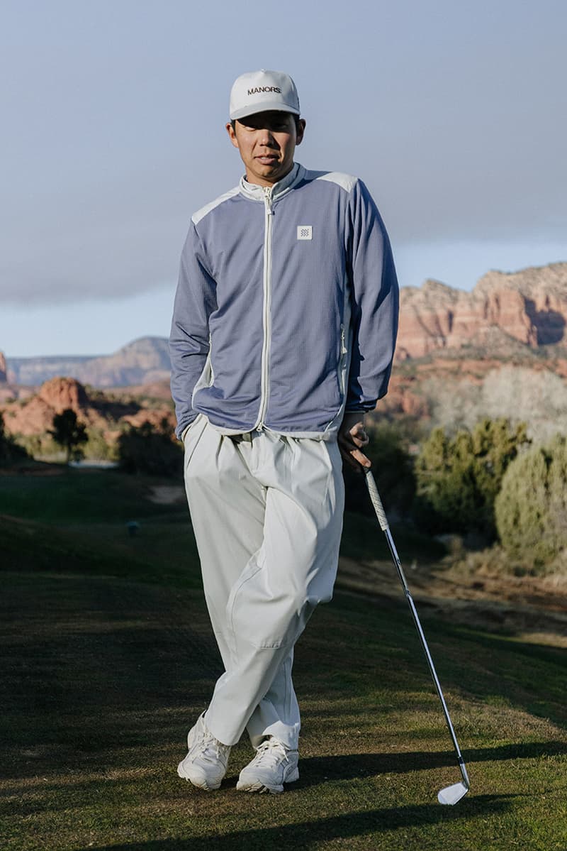 manors golf spring summer 25 drive to nowhere collection polo shirt windbreaker pants shorts