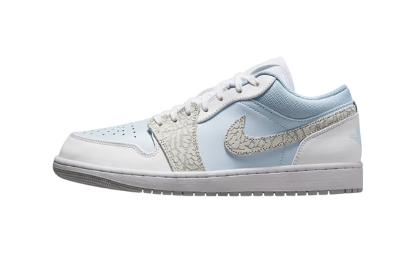 Nike Air Jordan 1 Low "Blue Tint" Elephant Print IB7692-400 Release Info Tinker Hatfield Swoosh