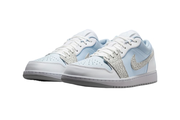 Nike Air Jordan 1 Low "Blue Tint" Elephant Print IB7692-400 Release Info Tinker Hatfield Swoosh
