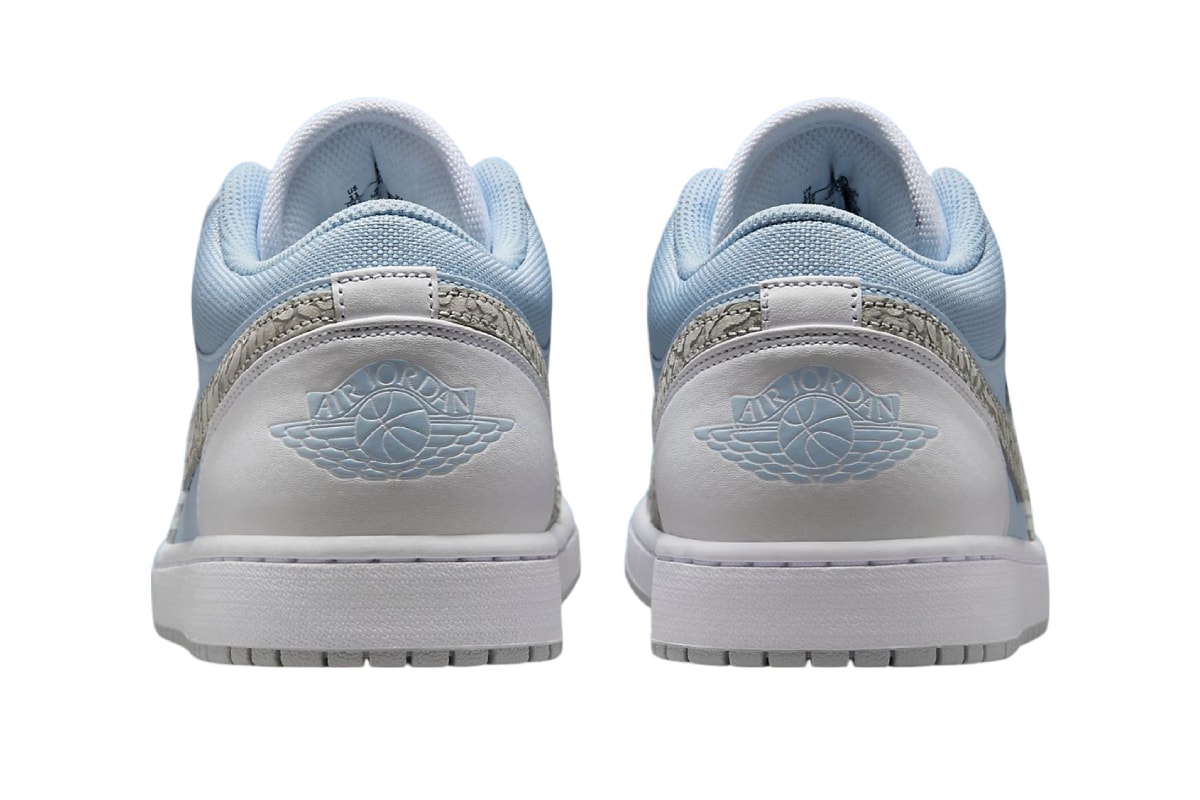 Nike Air Jordan 1 Low "Blue Tint" Elephant Print IB7692-400 Release Info Tinker Hatfield Swoosh