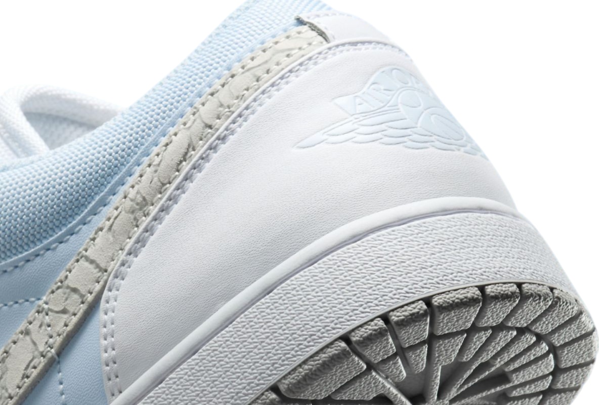 Nike Air Jordan 1 Low "Blue Tint" Elephant Print IB7692-400 Release Info Tinker Hatfield Swoosh