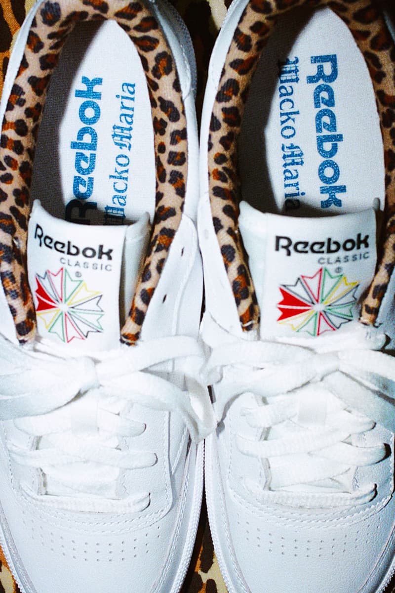 WACKO MARIA Adds Leopard Print to the Reebok Club C 85 release sneaker info drop