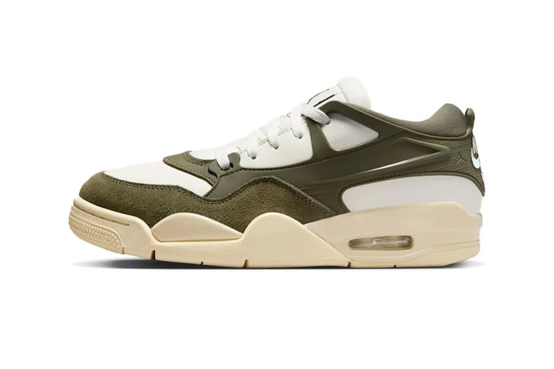 Official Look at the Air Jordan 4 RM "Medium Olive" FQ7940-121 Sail/Medium Olive/Coconut Milk sneaker