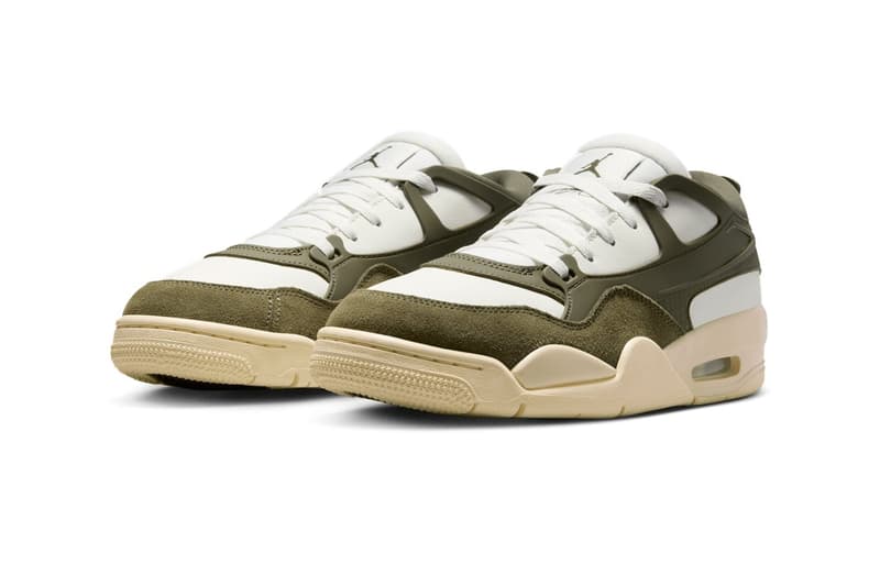 Official Look at the Air Jordan 4 RM "Medium Olive" FQ7940-121 Sail/Medium Olive/Coconut Milk sneaker 