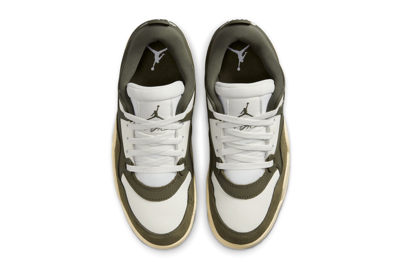 Official Look at the Air Jordan 4 RM "Medium Olive" FQ7940-121 Sail/Medium Olive/Coconut Milk sneaker 