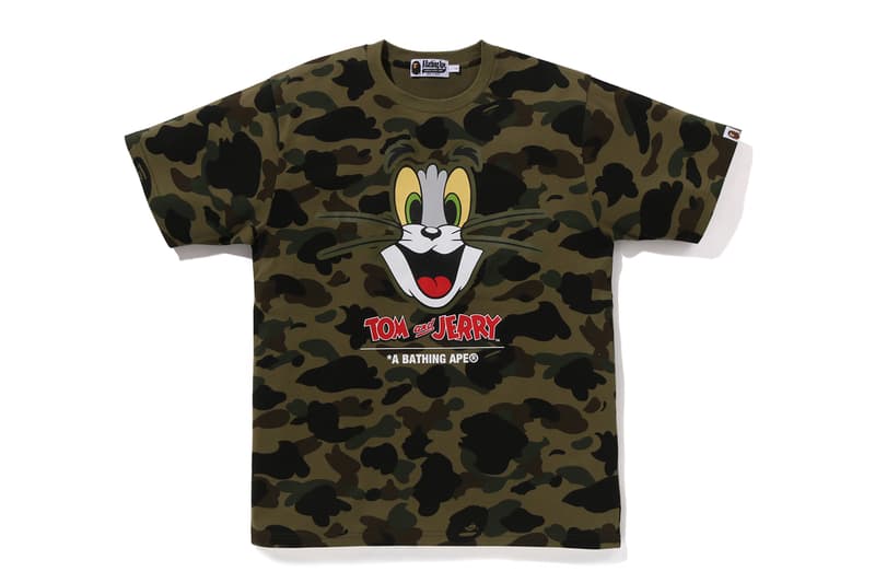 BAPE Collaborative 'Tom and Jerry' Collection 85th anniversary celebration capsule T-shirts, full-zip hoodies, sweatshirts, pouches, and a plush doll set