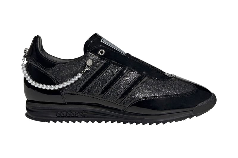 The adidas SL 72 Just Got Blinged Out in “Black Patent Pearls”