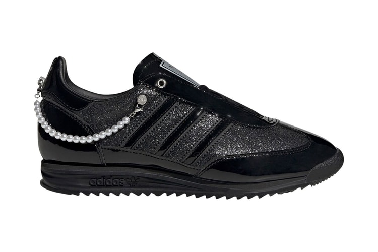 The adidas SL 72 Just Got Blinged Out in “Black Patent Pearls”