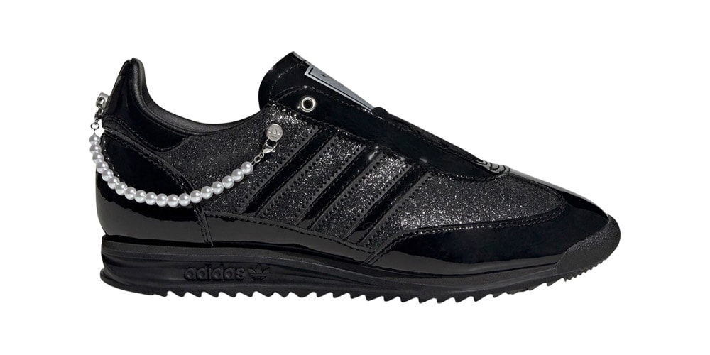 The adidas SL 72 Just Got Blinged Out in “Black Patent Pearls”