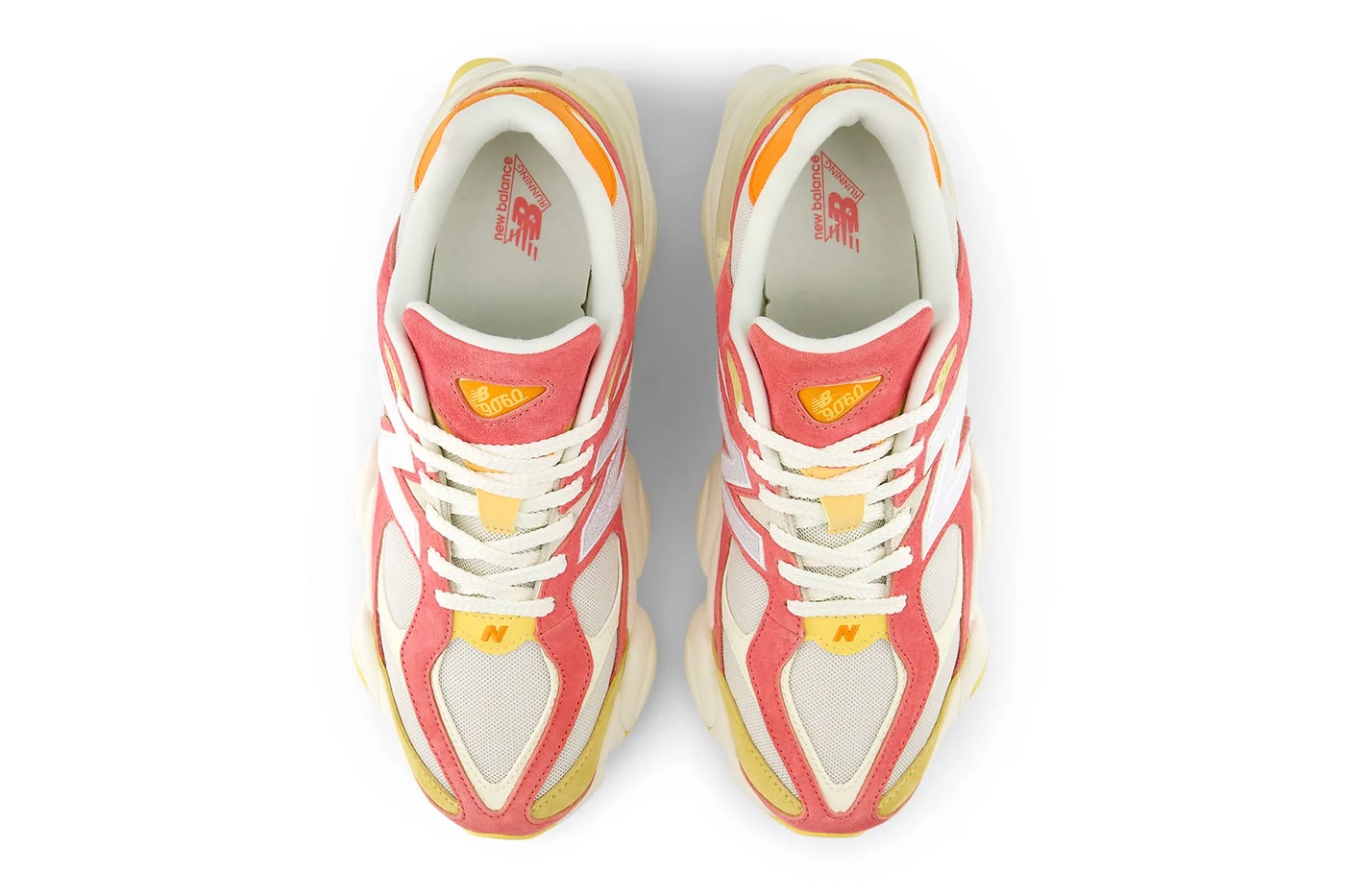New Balance 9060 "Fluorescent" Release Info Pink/Orange-Yellow U9060FLO summer 2025 