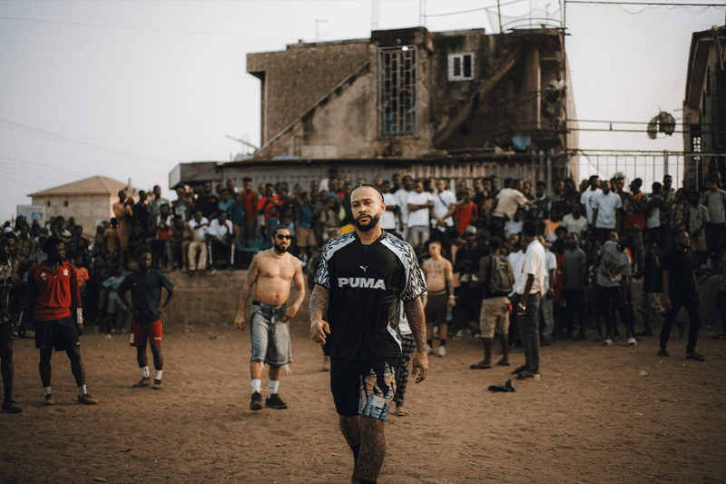 Memphis Depay MC Hariel Funk Collaboration Football Favelas music