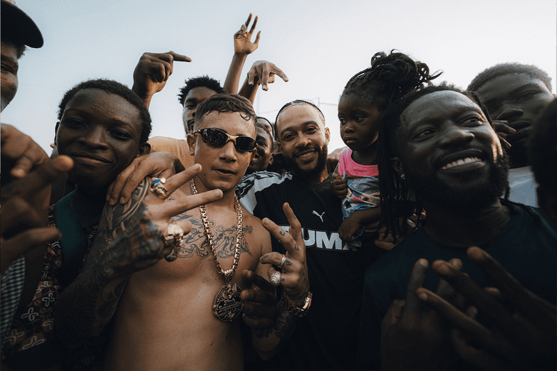 Memphis Depay MC Hariel Funk Collaboration Football Favelas music