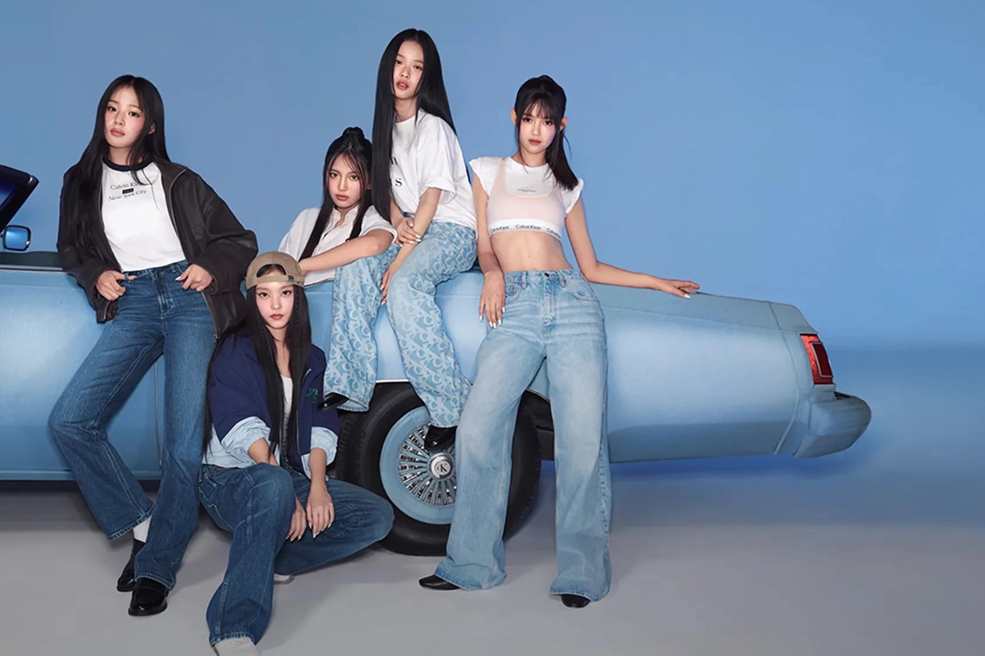 NJZ Stars in Calvin Klein's Spring 2025 Denim Campaign new jeans kpop group minji hanni danielle haerin hyein