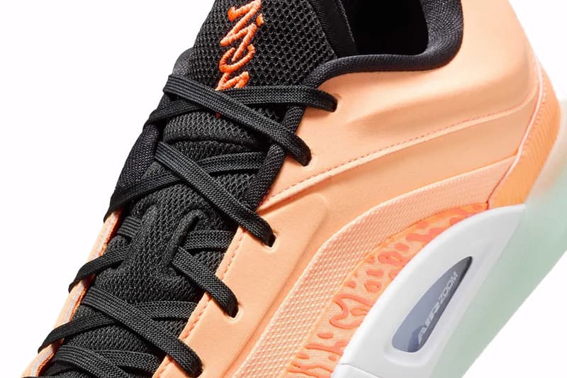 Jordan Zion 4 "Forged in Fire" Peach Cream/Black-White-Total Orange FB1802-800 zion williams michael jordan brand basketball nba player new orleans pelicans swoosh nike