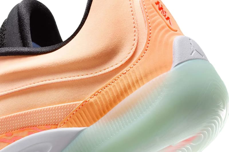 Jordan Zion 4 "Forged in Fire" Peach Cream/Black-White-Total Orange FB1802-800 zion williams michael jordan brand basketball nba player new orleans pelicans swoosh nike