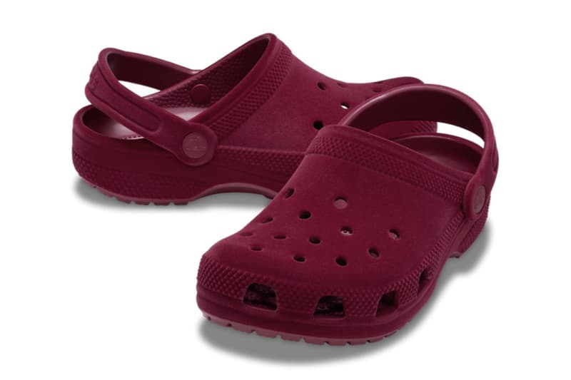 Crocs Drops "Velvet Pack" Classic Clogs black maroon 211878-6XH 211877-001 smooth softer