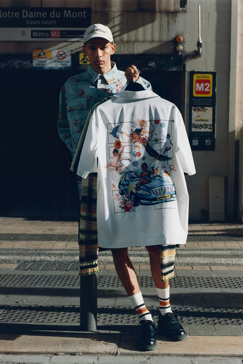 Off-White™  off white ib kamara spring summer 2025 collection fresco denim angel print painting italy streetwear jeans shorts mesh dresses jackets