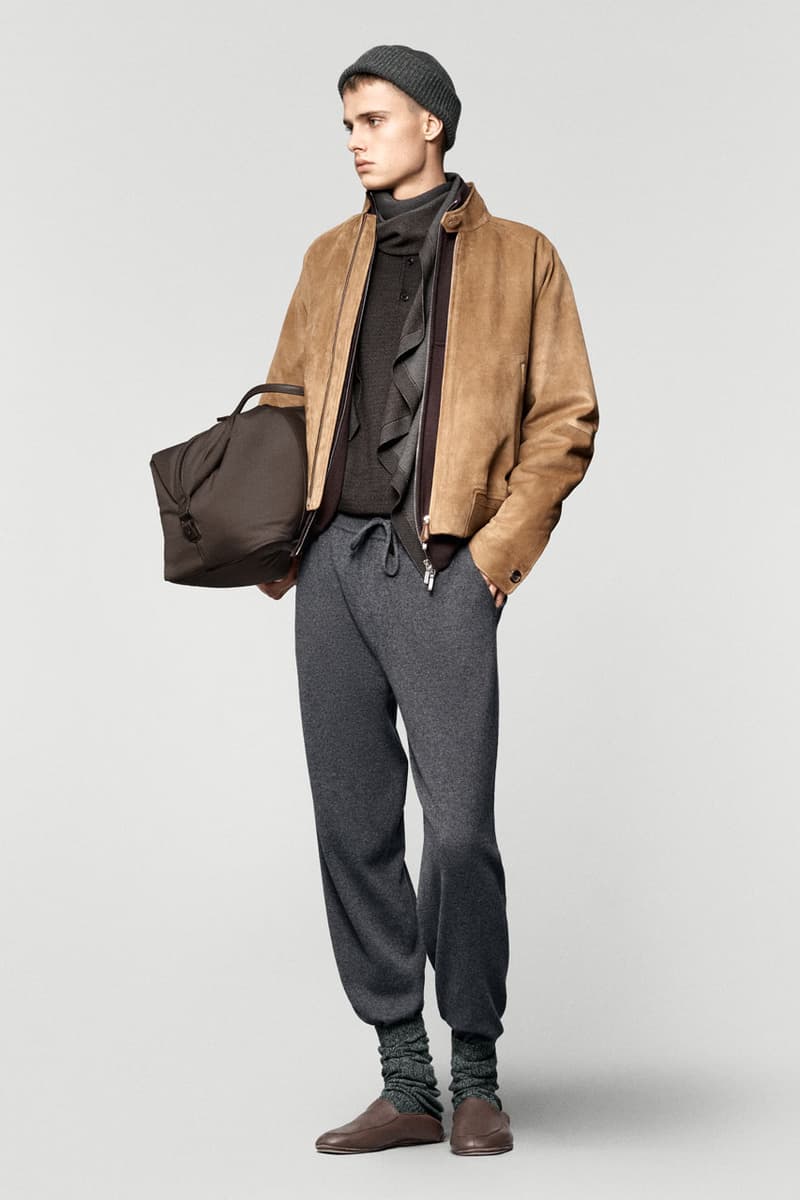 Loro piana fall winter 2025 2026 collection milan fashion week equestrian hunting jackets parka merino wool cashmere boots leather satin suit suede cheviot spagna jacket cape 