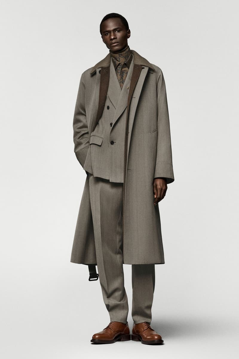 Loro piana fall winter 2025 2026 collection milan fashion week equestrian hunting jackets parka merino wool cashmere boots leather satin suit suede cheviot spagna jacket cape 