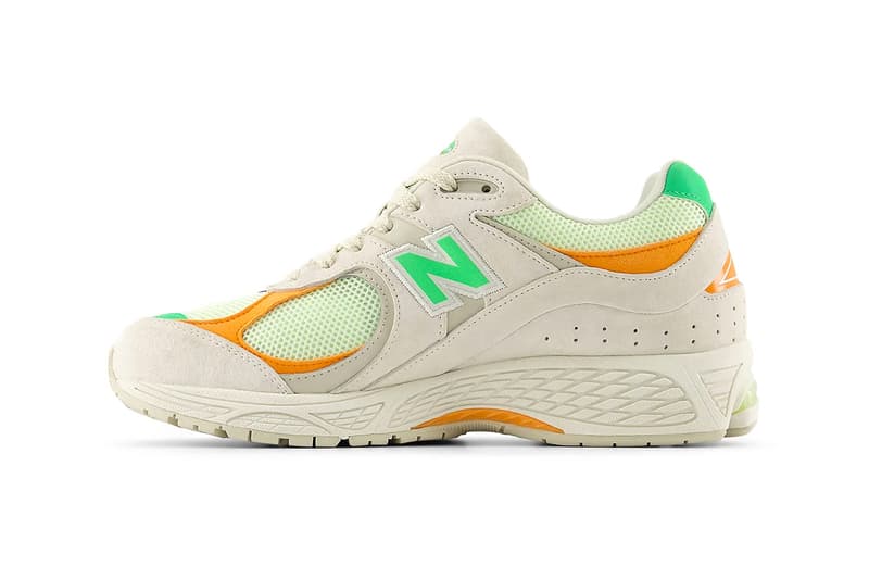 New Balance 2002R "Green Apple" U2002RZD green orange linen accents nb sneakers dad shoe suede march release